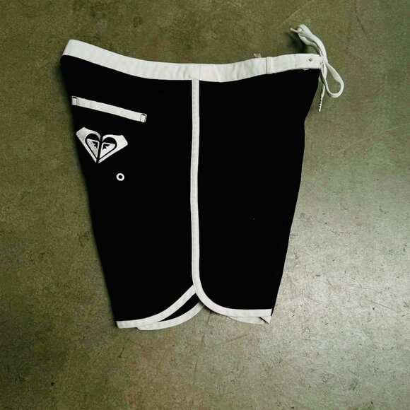 ROXY WOMEN'S BOARD SHORTS BLACK WITH WHITE TRIM SIZE 5 JUNIORS - Picture 4 of 14